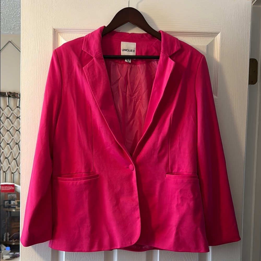 Uniqlo Pink Blazer Suit Jacket